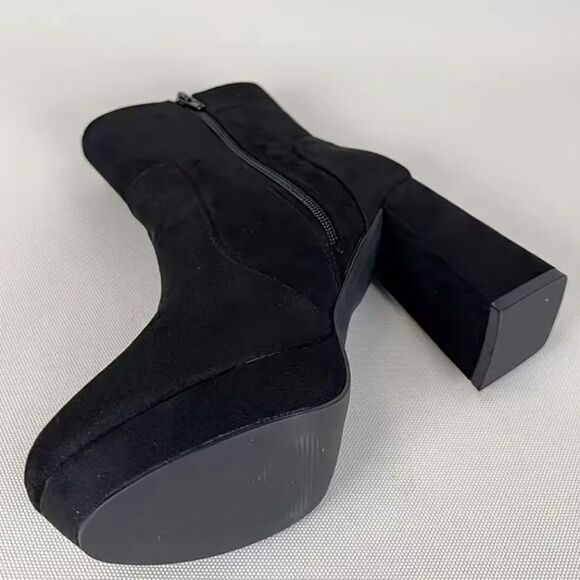 Elegant Black Ankle Boots Sz 8 - Picture 5 of 6